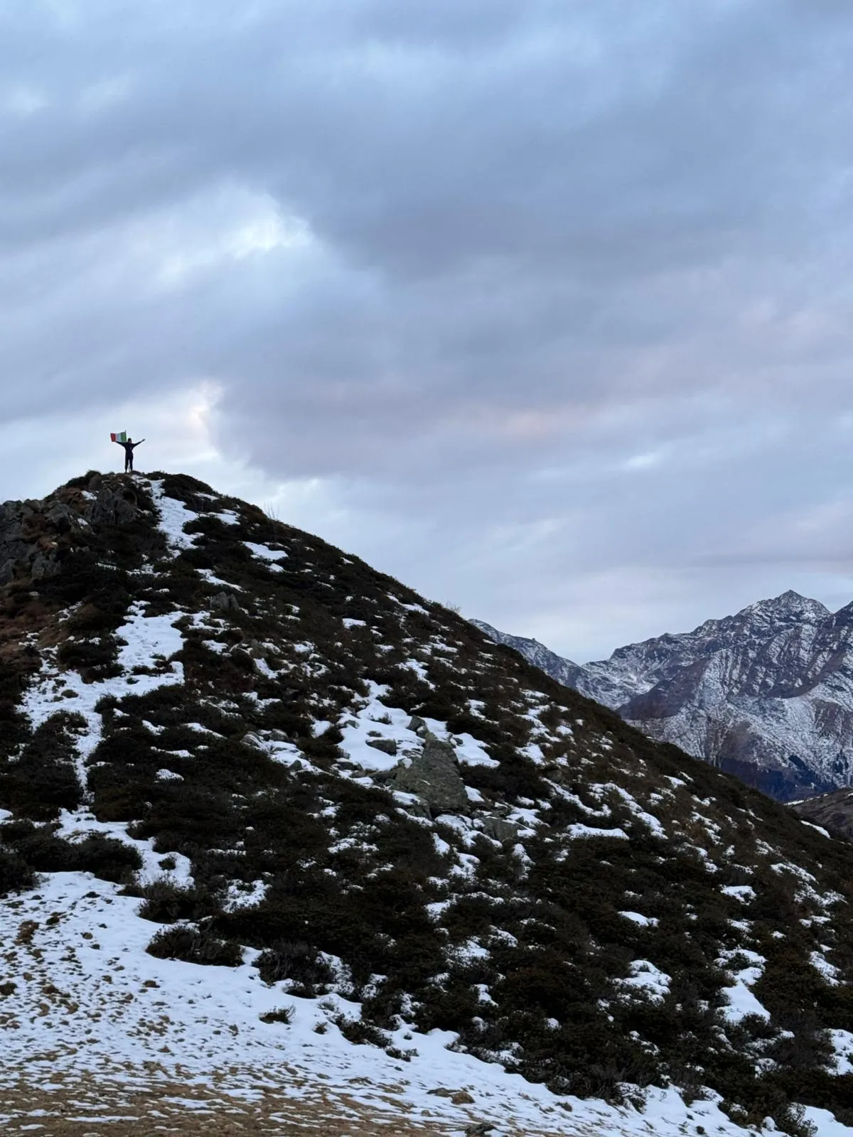 Snowy mountain landscape at Riserva Bianca Limone Piemonte ski resort